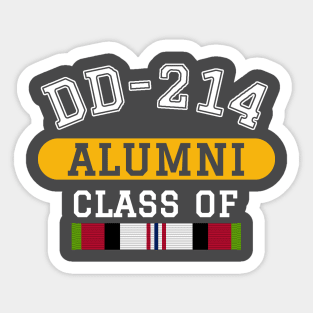 DD-214 Alumni Class of OEF Afghanistan Veteran Pride Sticker